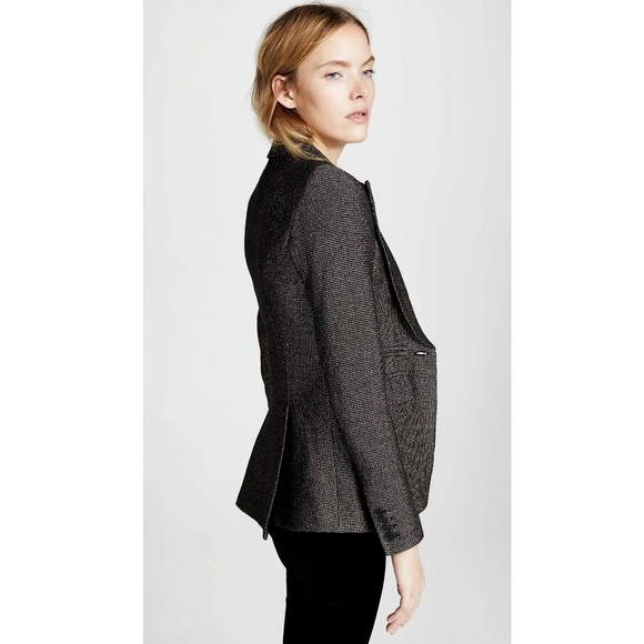 Smythe Metallic One Button Peaked Lapel Women's Blazer Jacket - Picture 7 of 11